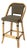 Lila Rattan 28 in. Seat Height Bar Stool with Back and Footrest, Chocolate Rattan For Sale