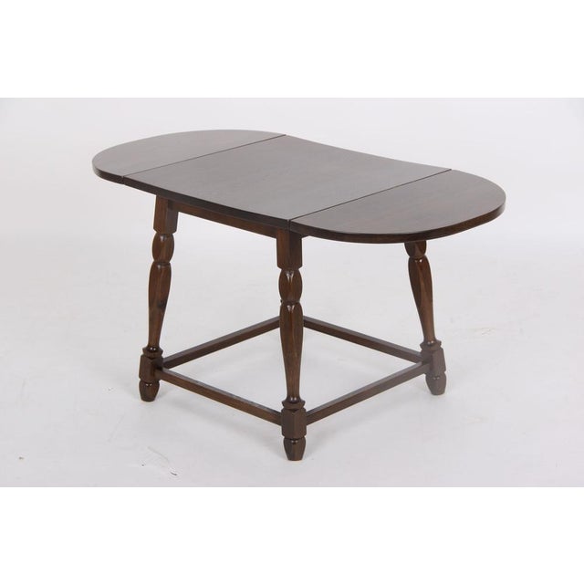 Small Danish Stained Oak Table, 1960s, Set of 2 For Sale - Image 14 of 18