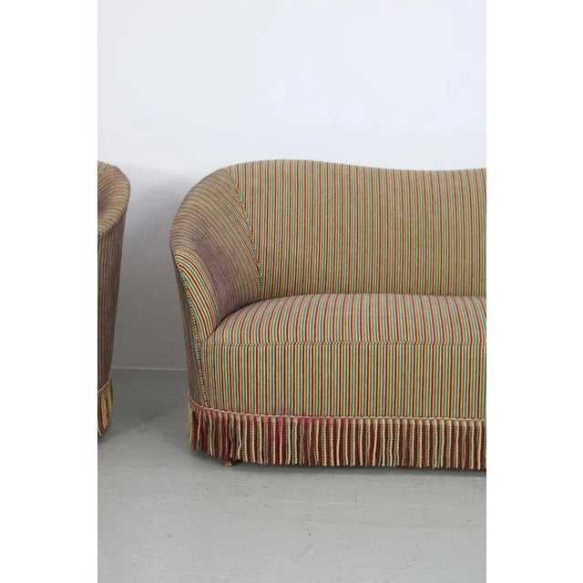 Set of Fede Cheti Fabric Sofas, Italy, 1940s For Sale - Image 16 of 18