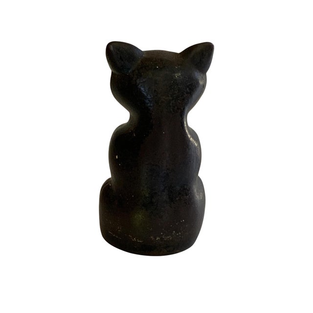 Antique Hubley or Albany Cast Iron 7" Sitting Cat Doorstop Made in Usa 1920s-1930s For Sale In Palm Springs - Image 6 of 7