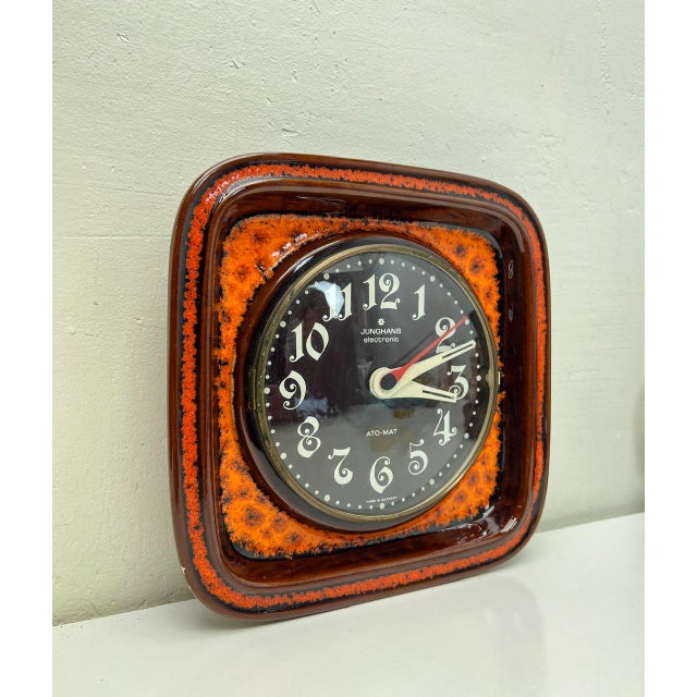 Vintage Ceramic Wall Clock, 1970s For Sale - Image 13 of 15