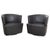 Ishino Swivel Lounge Chairs in Anthracite Leather from Walter Knoll / Wilhelm Knoll, Set of 2 For Sale - Image 15 of 15