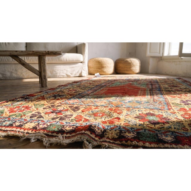 Ruby Red A Prominent Representative of the Turkish Anatolian Mujur Prayer Rug For Sale - Image 8 of 10