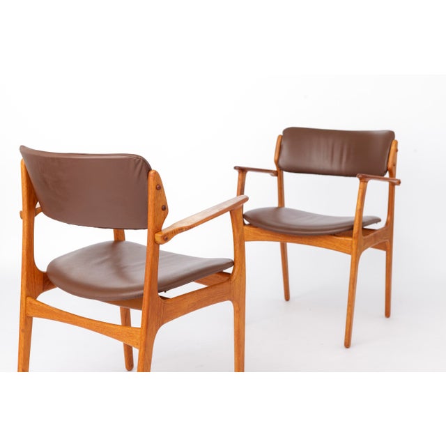 Mid-Century Danish Model 49 Armchairs in Teak by Erik Buch, 1960s, Set of 2 For Sale - Image 10 of 10
