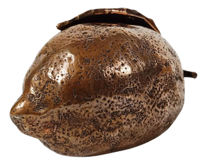 Sculptural Amalfi Coast Lemon Paperweight in Cast-Brass, 1970s