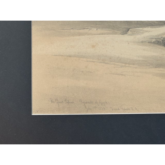 David Roberts “The Great Sphinx, Pyramids of Gizeh” Hand-Tinted Lithograph, 1849 For Sale - Image 4 of 5