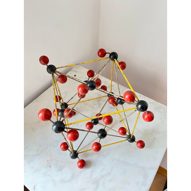 Vintage Czech Carbon Dioxide Molecular Model in Bakelite and Metal Wire, 1950s For Sale - Image 3 of 10