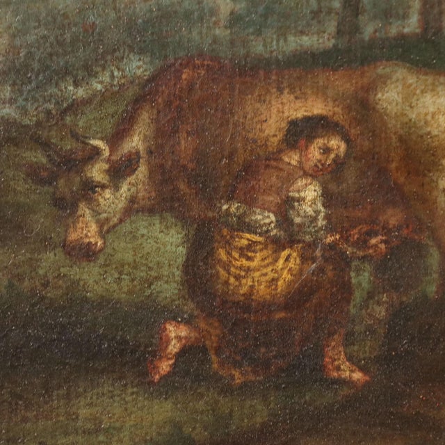 Landscape Composition, 18th Century, Oil Painting on Canvas, Framed For Sale - Image 4 of 10