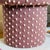 Mushroom Ottoman in Petal Pink Wool Dot For Sale In San Francisco - Image 6 of 10