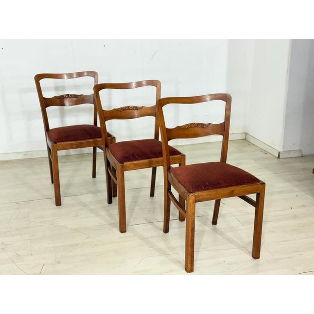 Art Nouveau Dining Chairs, 1920s, Set of 3 For Sale - Image 4 of 11