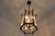 Metal French Neoclassical Brass and Star Etched Glass Hanging Lantern, 1950s For Sale - Image 7 of 13