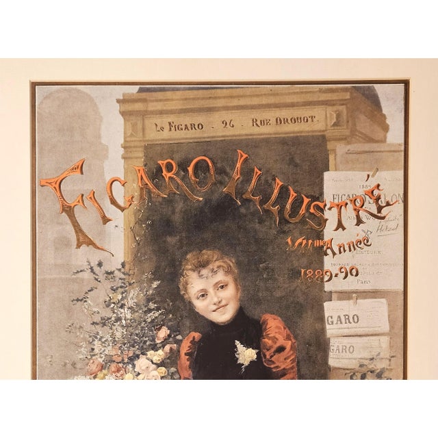 This is an original cover from a French literary magazine, Figaro Illustré, that dates to 1889-1890. It is a RARE find!...