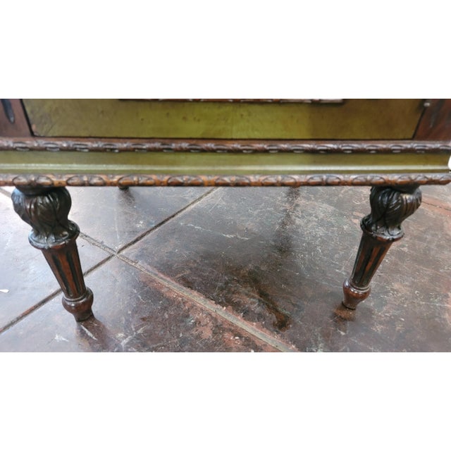 Brown 1920s Italianate Nightstand French Style Nightstand Spanish Revival Style Nightstand For Sale - Image 8 of 10