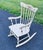 Thayer Coggin Vintage 1960s Child's White Wood Rocking Chair by Thayer For Sale - Image 4 of 7