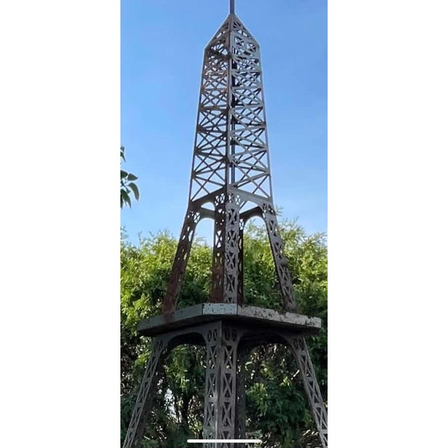 Gray 1980s Garden Eiffel Tower 3 Platform Plant Stand For Sale - Image 8 of 9