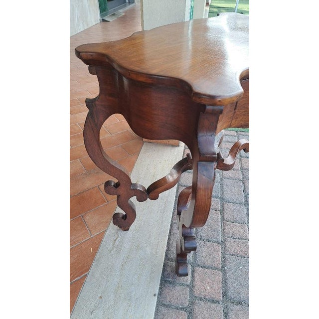 Italian Console Table with Lyre Legs For Sale - Image 3 of 8