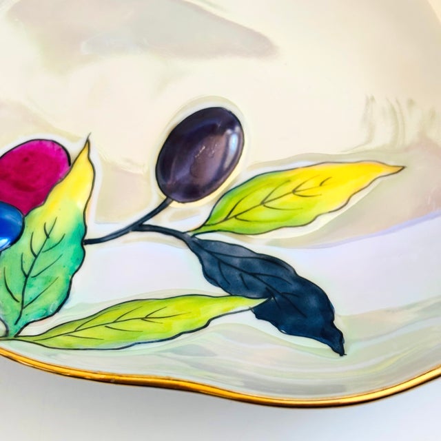 Ceramic Noritake Lusterware Art Porcelain Bowl With Cicada For Sale - Image 7 of 10