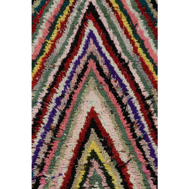 Moroccan Vintage Moroccan Rug With Polychromatic Chevron Patterns, From Rug & Kilim For Sale - Image 3 of 7