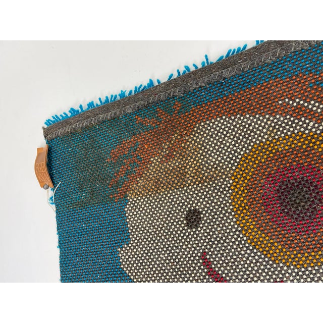 Blue Ege Rya “Kids Collection” Boxer Thick Pile Wall Tapestry For Sale - Image 8 of 8