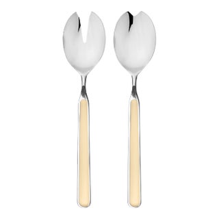 Mepra Fantasia 2-Piece Salad Servers Set, Vanilla For Sale