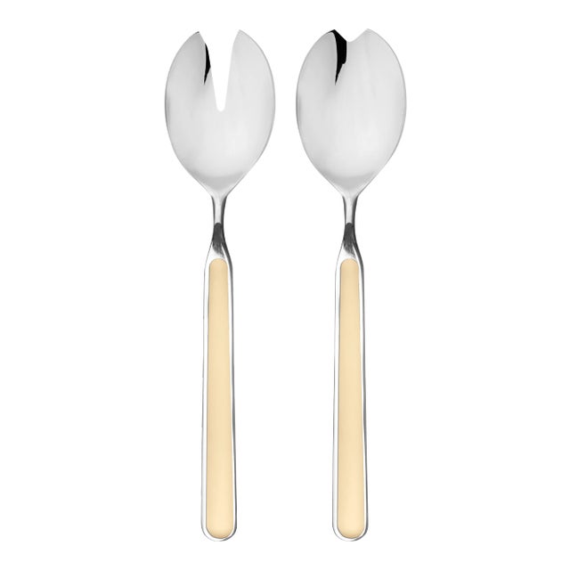 Mepra Fantasia 2-Piece Salad Servers Set, Vanilla For Sale