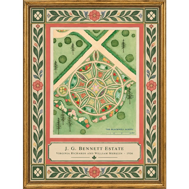 Atelier Aria Lumae the Grand Estate Cartography Set of 4 Faux Antique Gold Frame Fine Art Hge Gallery Board Prints Wall Space 26 X 34 For Sale - Image 4 of 14