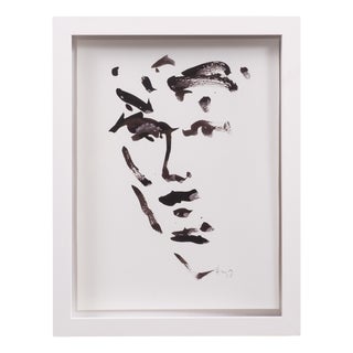 Hans-Henrik Husemann, Face to Face, 2022, Sepia on Paper, Framed, 2022, Ink & Paper For Sale