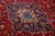 1950s Vintage Persian Kashan Wool Rug Handmade in Red With Medallion Design For Sale - Image 5 of 8