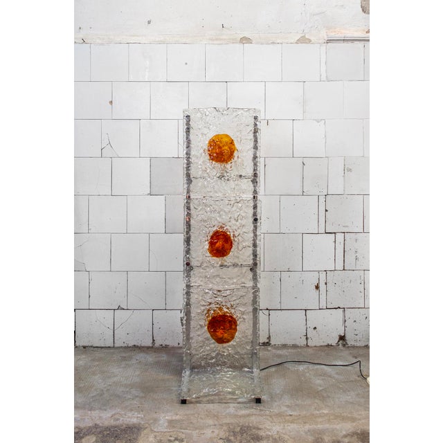 Silver Floor Lamp by Mauro Marzollo for Mazzega, Italy, 1970s For Sale - Image 8 of 8