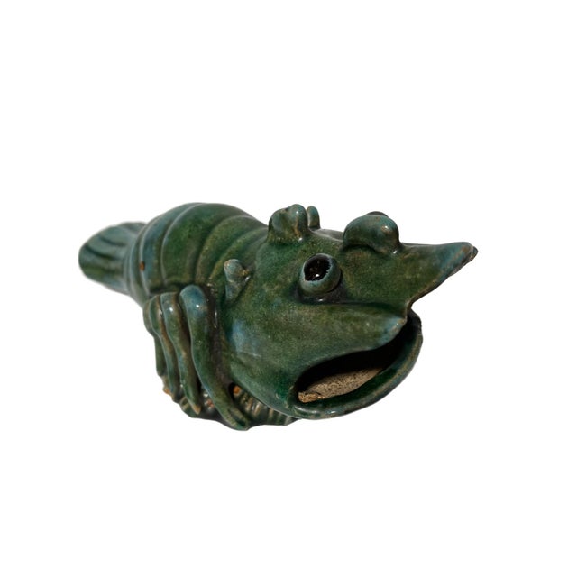 Green Vintage Shiwan Blue and Green Crayfish Wall Pocket For Sale - Image 8 of 12