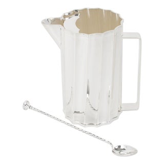 St James Brazil Silver Plate Martini Pitcher Cocktail Mixer Jug, circa 1980 For Sale