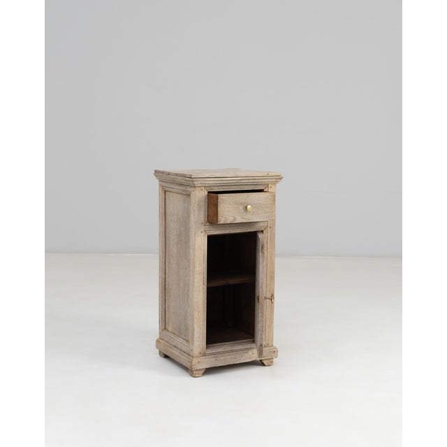 Wood 19th Century French Oak Bedside Table For Sale - Image 7 of 18