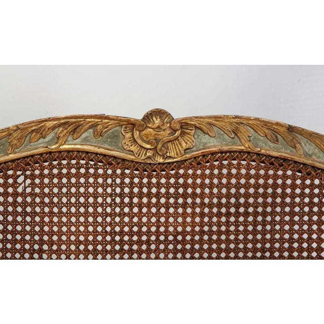 Italian Parcel-Gilt and Painted Canape or Sofa, 18th-Century For Sale - Image 6 of 11