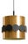 Original 1960s Space Age Pendant Lamp by Doria, Made of Copper-Anodized Aluminum and Black and White Lacquered Metal from Doria Leuchten For Sale