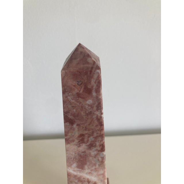 Rose Marble Classical Obelisk For Sale In Miami - Image 6 of 10