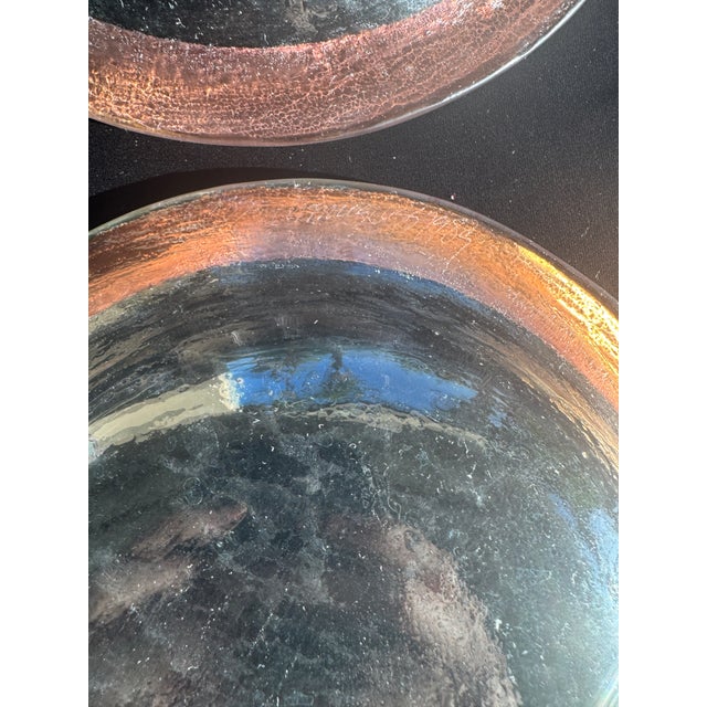 Vintage Annieglass Roman Antique Bowls – 24k Gold Rim – Signed 1980s – 8.5” (Set of 4) For Sale - Image 4 of 7