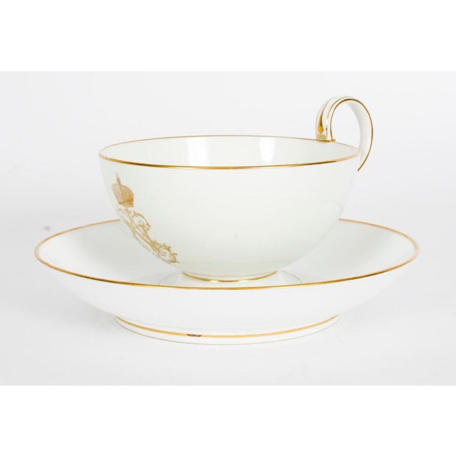 19th Century Emperor Napoleon III Sevres Porcelain Cup Saucer & Sugar Bowl, Set of 3 For Sale - Image 6 of 18