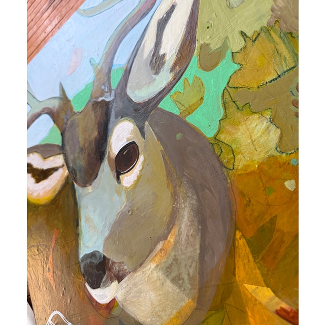 “Buck Beauty” a Deer Painting by LWren Walraven For Sale - Image 11 of 13