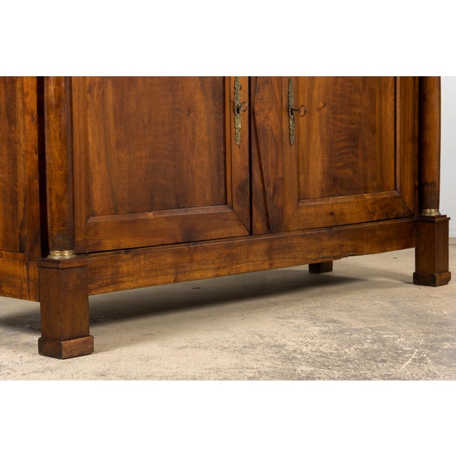 Early 19th Century French Empire Walnut Buffet With Grey Marble Top For Sale - Image 16 of 18