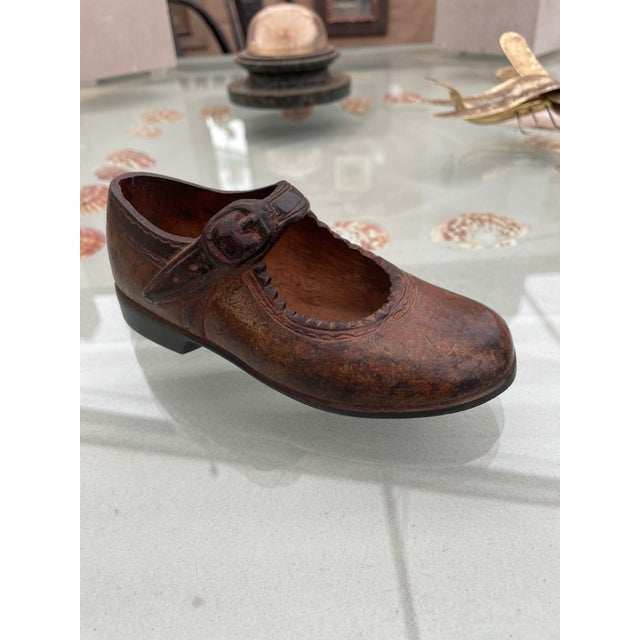 1960s Bronze Maryjane Shoe Sculpture For Sale - Image 11 of 12