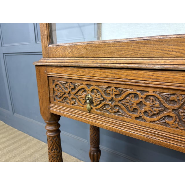 Carved Oak Display Cabinet, 1910 For Sale - Image 16 of 18
