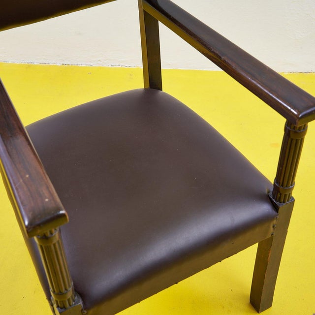 Wood Vintage Armchair in Wood For Sale - Image 7 of 15