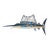Unique Glazed Ceramic Sailfish Wall Sculpture by Florida Artist Rexx Fisher 1/1 For Sale