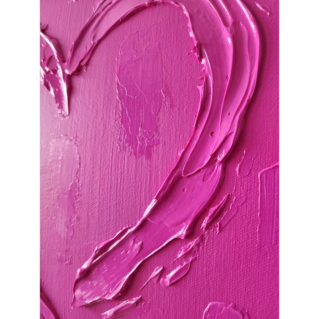 Abstract Pink Abstract Heart Painting For Sale - Image 3 of 5