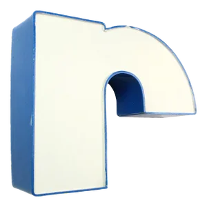 1970s Vintage Industrial Channel Letter R Signage Volumetric 3d Romania