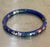 French Blue Floral Cloisonne' Bangle Bracelet For Sale - Image 3 of 4