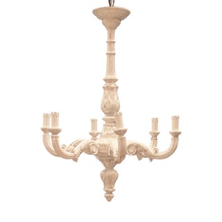 Florence Chandelier in Wood, 1960s For Sale