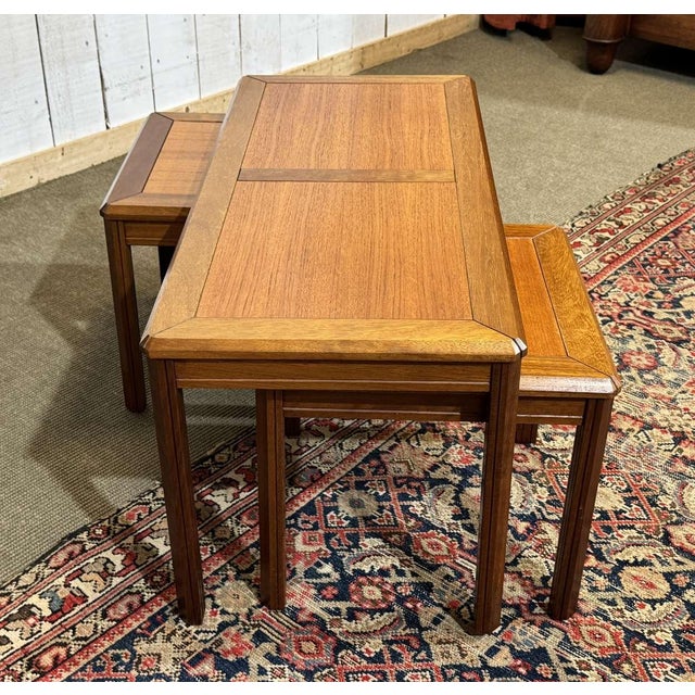 Vintage Nesting Teak Tables, 1970s, Set of 3 For Sale - Image 10 of 13