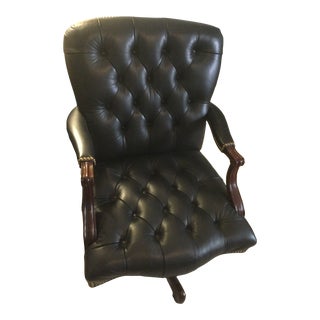 Vintage 1998 Hancock and Moore Executive Leather Office Chair For Sale