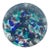 Handblown Art Glass Paperweight – Blue, Teal & Mauve For Sale